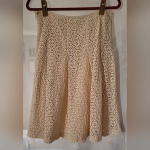 Isaac Mizrahi for Target Cream Eyelet Skirt - 8